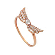 18K Gold Babylon Ring with Paved Wings