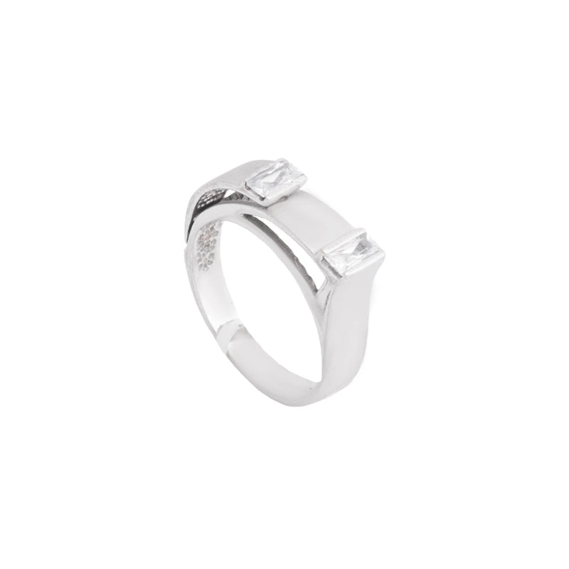 18K Gold Blanco Ring with Shining Gemstones
