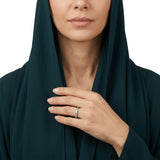 خاتم ذهب عيار 18 بتصميم مموج متداخل
