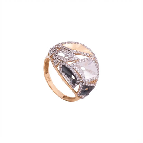 18K Gold Ring with Multiple Gemstones