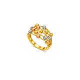 18K Gold Ring with Interlocking Small Circles Design