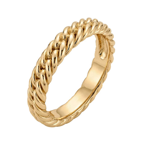 18K Gold Ring with Braided Design