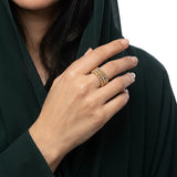 خاتم ذهب عيار 18 نسيج الحياة