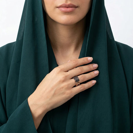 خاتم ذهب عيار 18 مسك الليل
