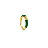 18K Gold Ring with Colorful Delicate Design