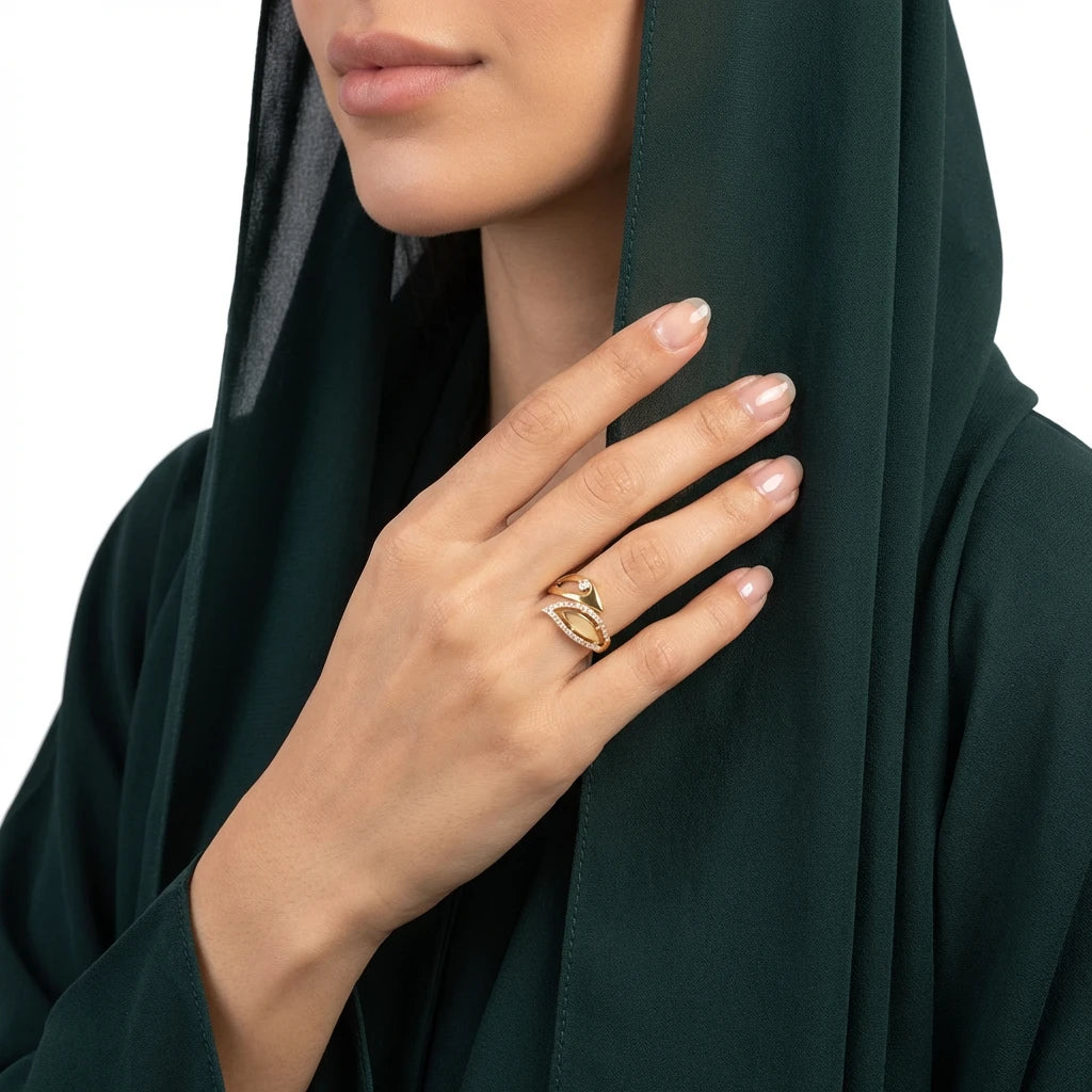 خاتم ذهب عيار 18 قوة الطموح