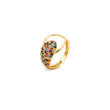 18K Gold Ring with We Miss You Design