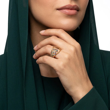 خاتم ذهب عيار 18 نشتاق