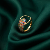 18K Gold Ring with We Miss You Design