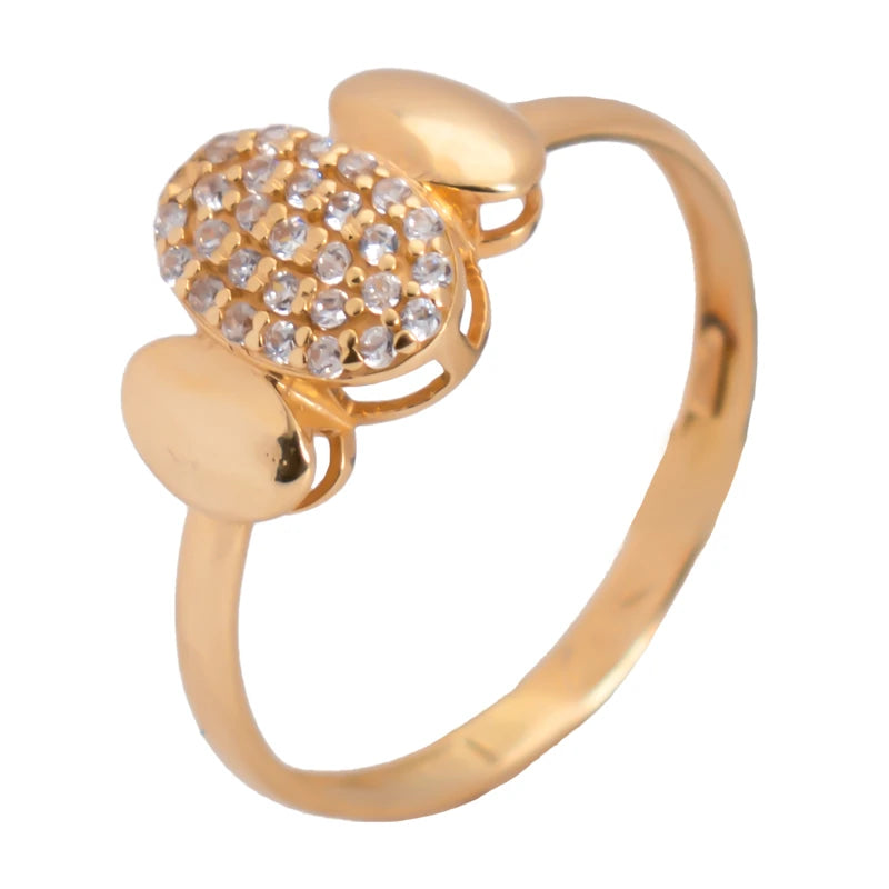 18K Gold Ring with Oval Gemstone