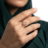 خاتم ذهب عيار 18 جناح فراشة