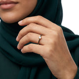 خاتم ذهب عيار 18 الحجر الصافي