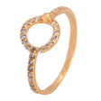 18K Gold Ring with Elegant Circular Gemstones