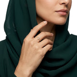 خاتم ذهب عيار 18 بمثلث مرصع
