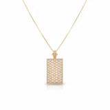 21K Gold Longodor Pendant with Paved Gemstones