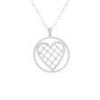 18K Gold Pendant with Circular Heart Design