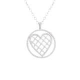 18K Gold Pendant with Circular Heart Design