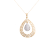 18K Gold Water Drop Necklace with Versace Engraving