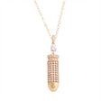 18K Gold Pendant with Cylindrical Design