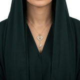 18K Gold Necklace with Key Pendant Design