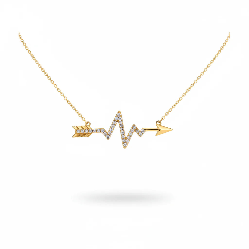 18K Gold Althea Pendant with Arrow Design
