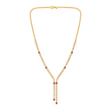 18K Gold Pendant with Berletta Gemstones Design In Red