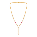 18K Gold Pendant with Berletta Gemstones Design In Red