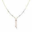18K Gold Berletta Necklace with Red Gemstones