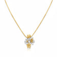 18K Gold Nario Necklace with Colorful Floral Design