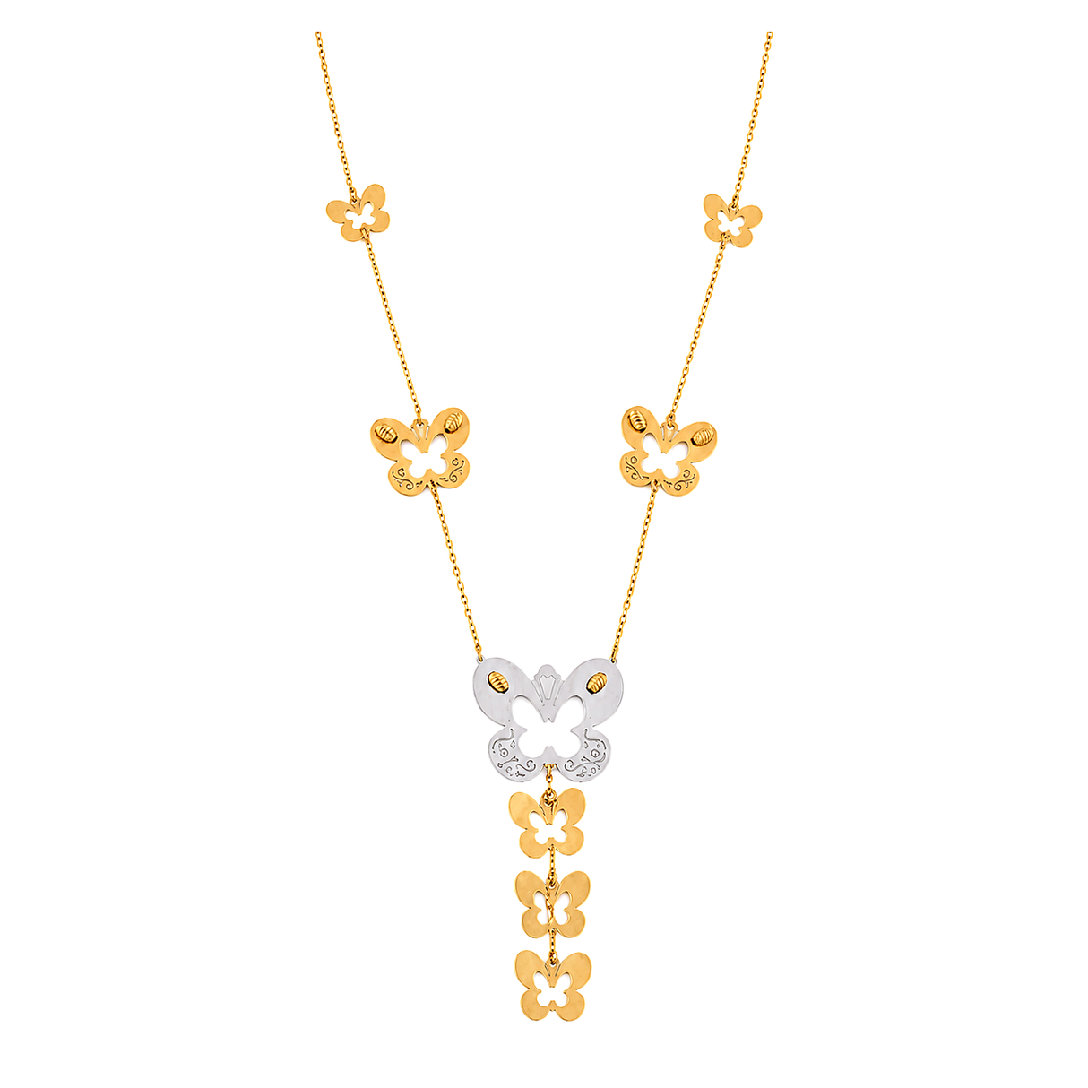 18K Gold Pendant with Luce Butterfly Design