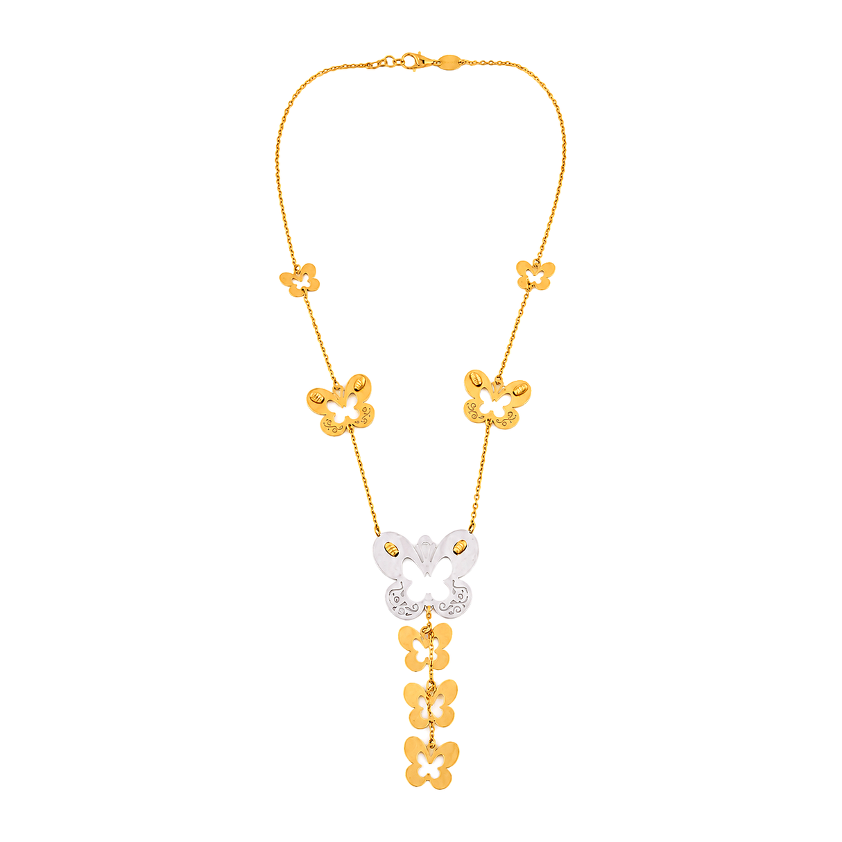 18K Gold Pendant with Luce Butterfly Design