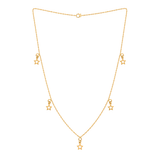 21K Gold Necklace Stars Design
