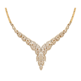 18K Gold Necklace with Decorative Design