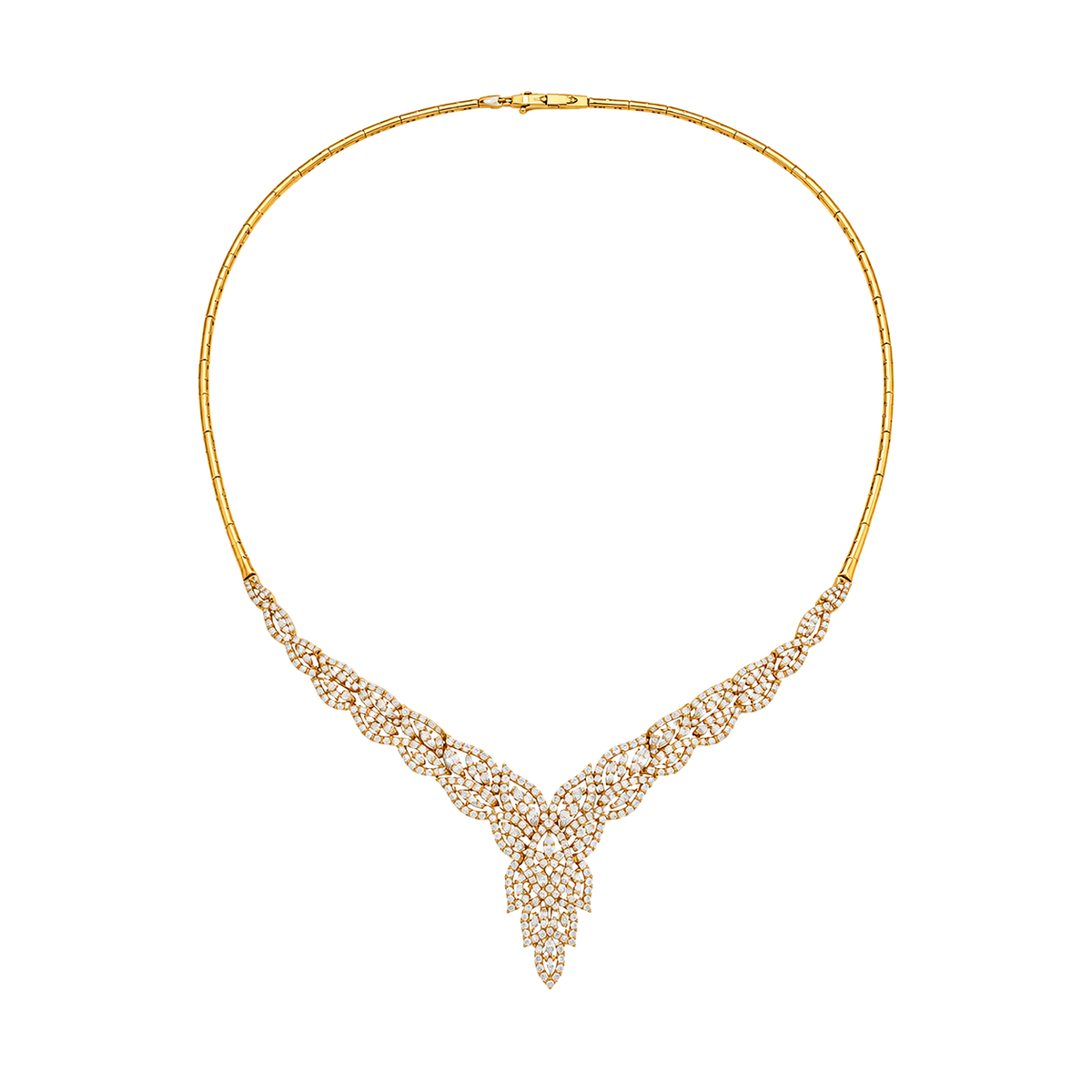 18K Gold Necklace with Decorative Design