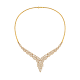 18K Gold Necklace with Decorative Design