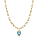 18K Gold The Guarded Necklace with Eye Pendant