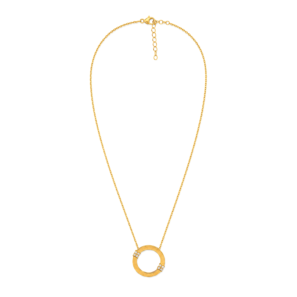 18K Gold Necklace Circle Design