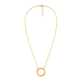 18K Gold Necklace Circle Design