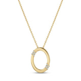 18K Gold Necklace Bright Moon