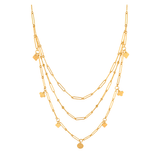18K Gold Necklace with Multiple Chains