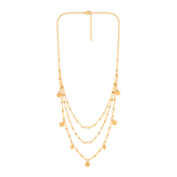 18K Gold Necklace with Multiple Chains