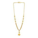 18K Gold Necklace with Elegant Heart Design