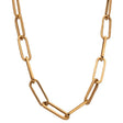 18K Gold Necklace with Rectangular Earrings Chain