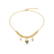 18K Gold Necklace with Assorted Dangling Pendants