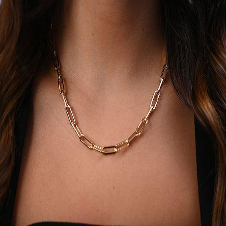 18K Gold Shining Chain Necklace