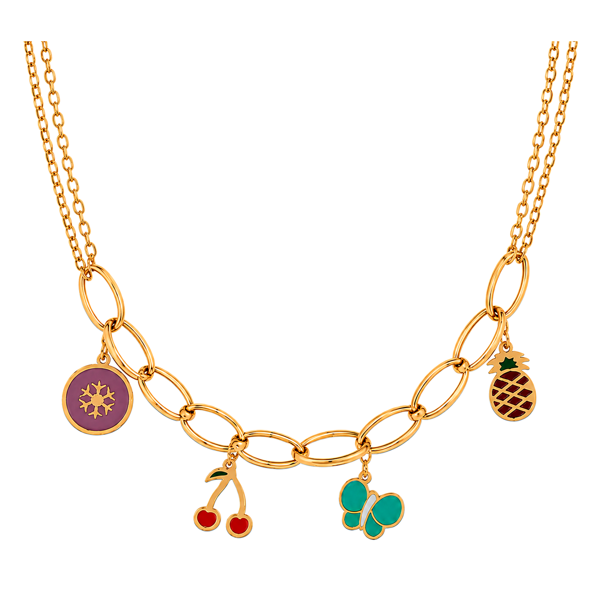 18K Gold Pendant with Fruits Happiness Design