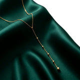 18K Gold Pendant with Y Shaped Design