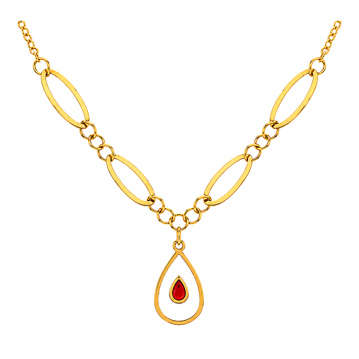 18K Gold Pendant with Water Droplet Design