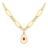 18K Gold Pendant with Water Droplet Design