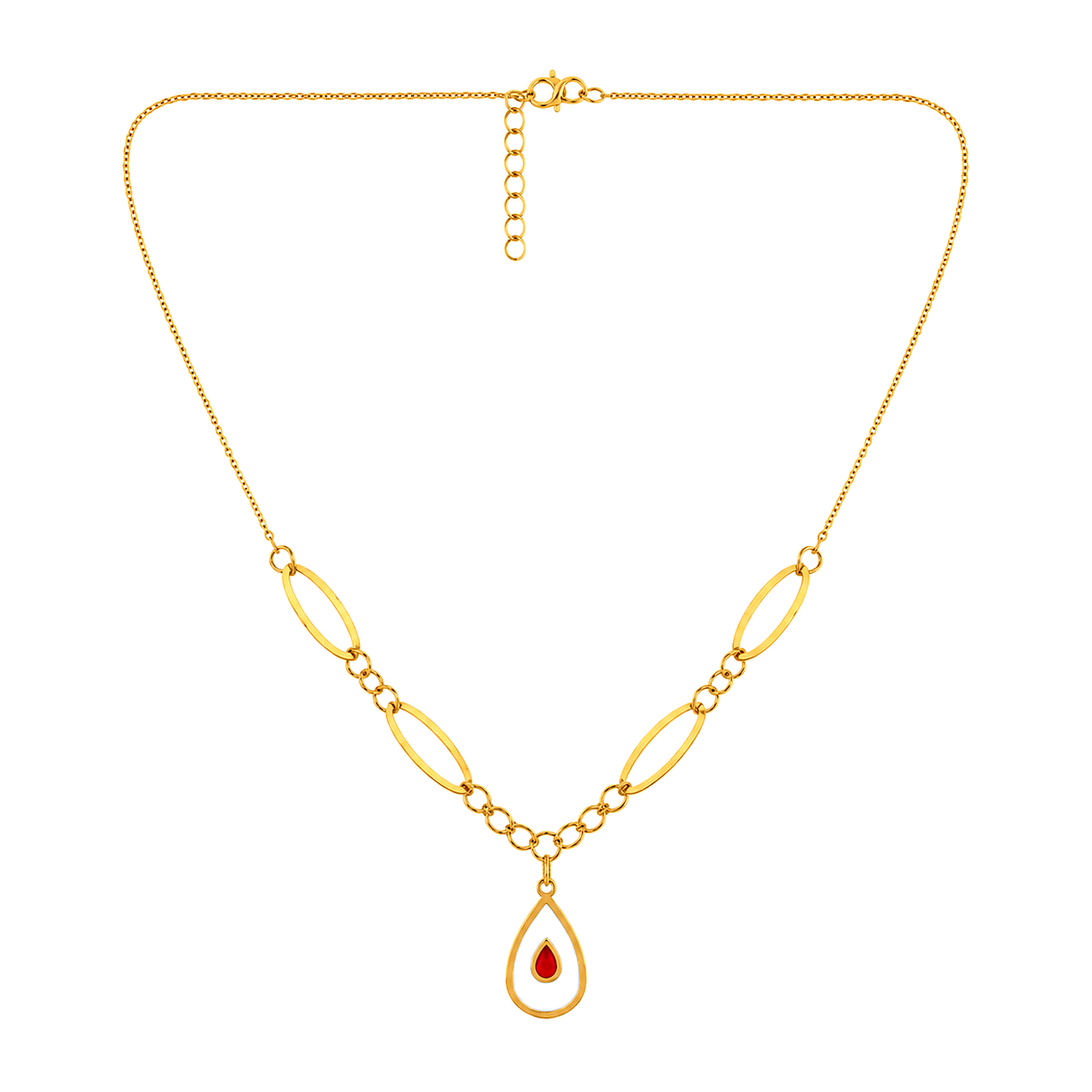 18K Gold Pendant with Water Droplet Design